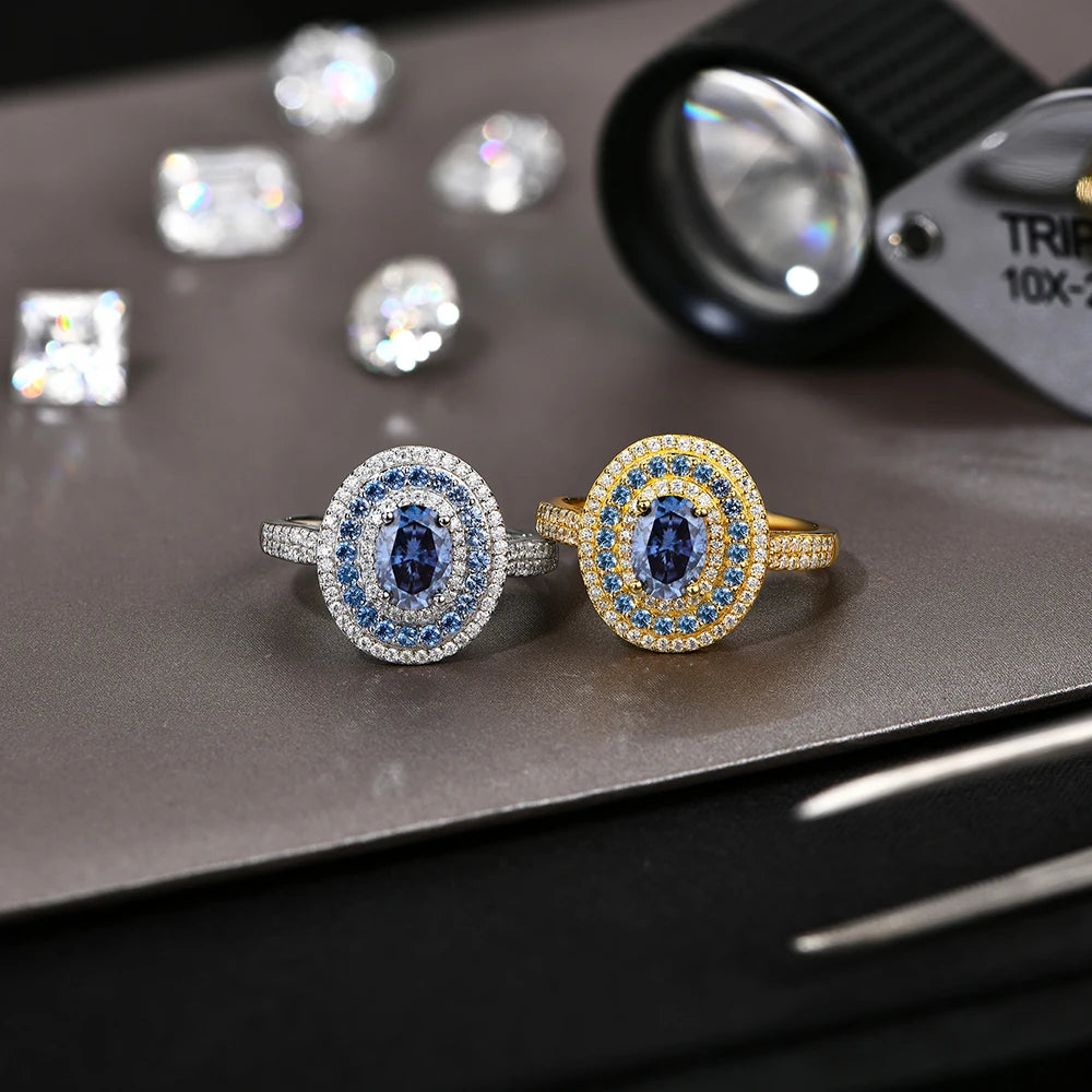 Aurézia | Mavi Moissanite Halo