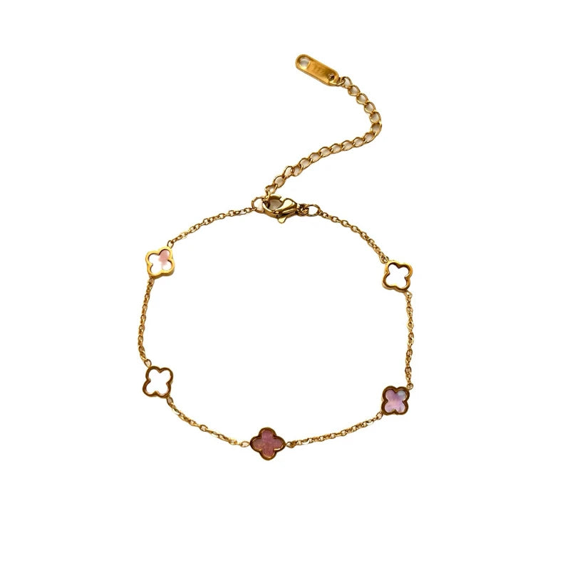 Clovessence | Gold-Tone | Shell Clover Charm