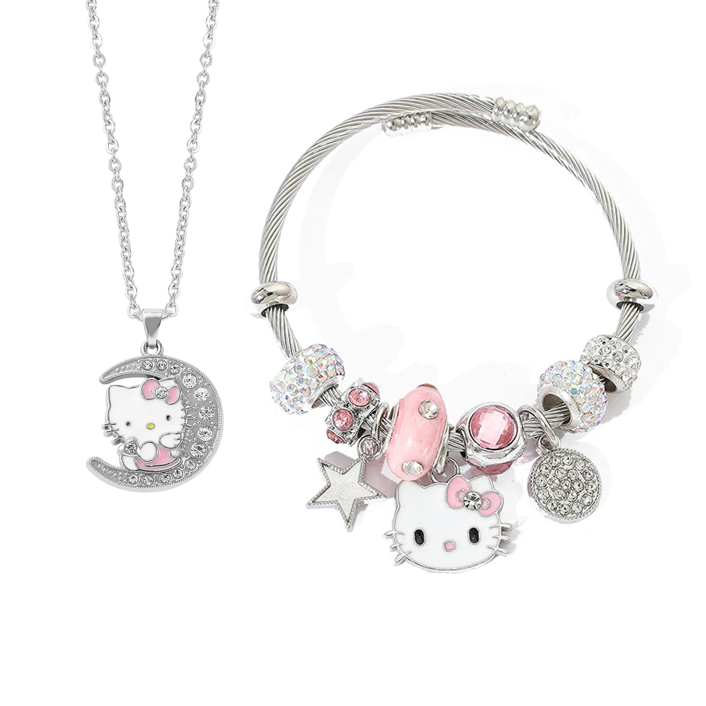 Felina Jewelry Set | Hello Kitty Necklace & Bracelet