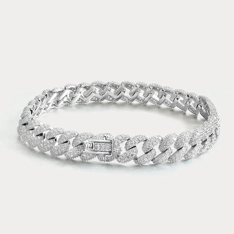 GLACIERGRIP | 925 Silver Cuban Tennis, 18K Gold-Plated