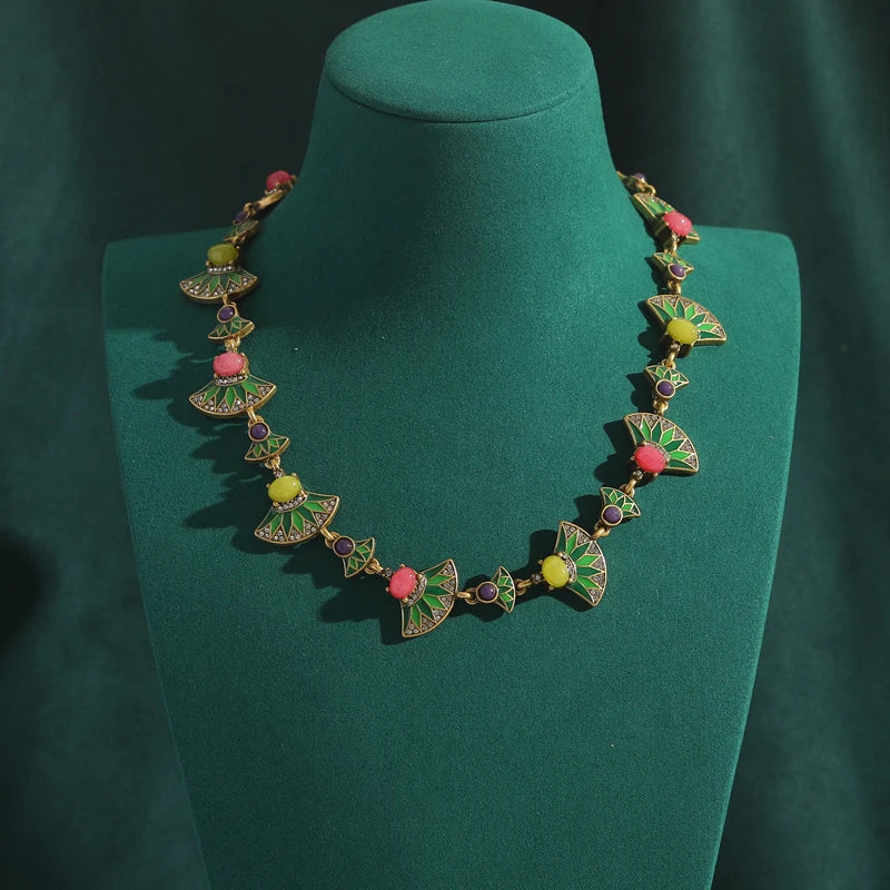 Fanoura Jewelry Set | 24K Gold Plated | Baroque Pearls & Agate