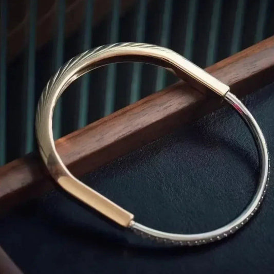 Aurion | S925 Silver | 18K Gold-Plated Bangle