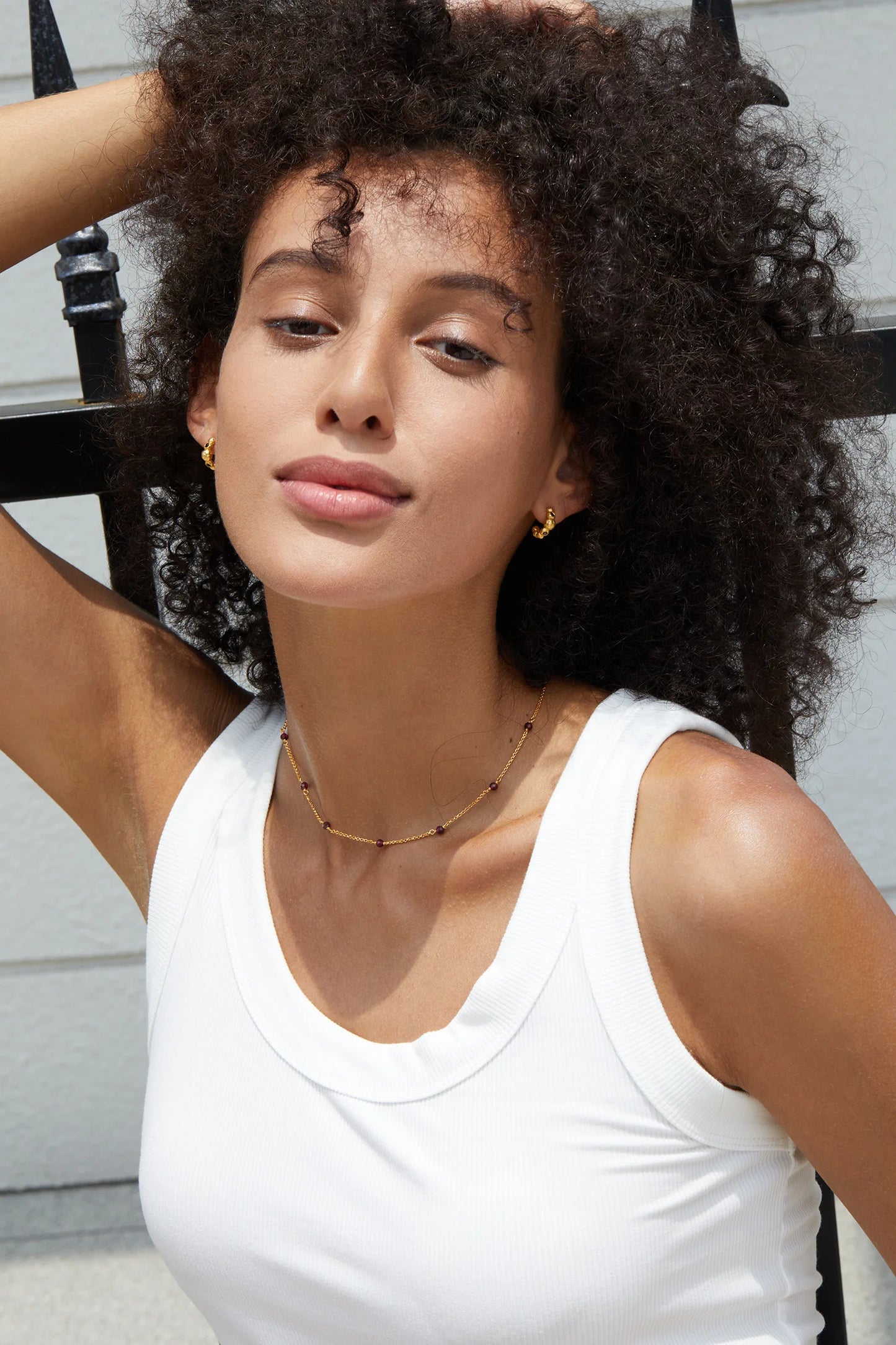 Crimson Whisper | 18K Gold-Plated | Garnet Glow