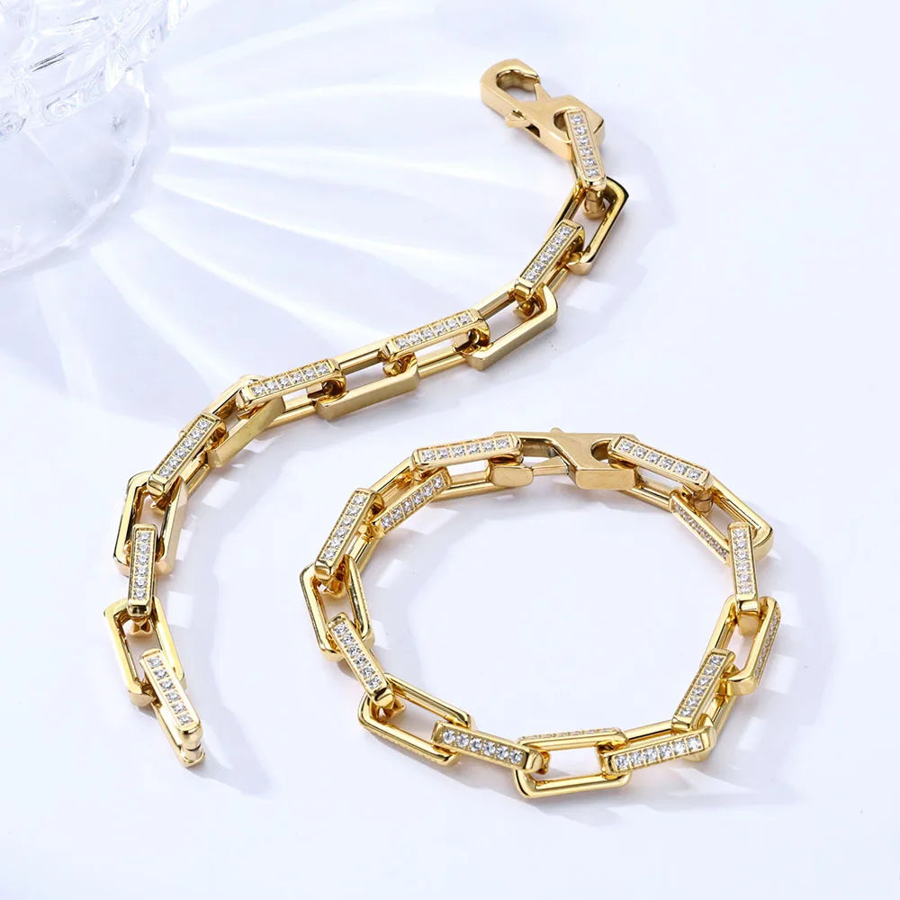 Bambozine Link | Titanium Steel | Zircon Inlay
