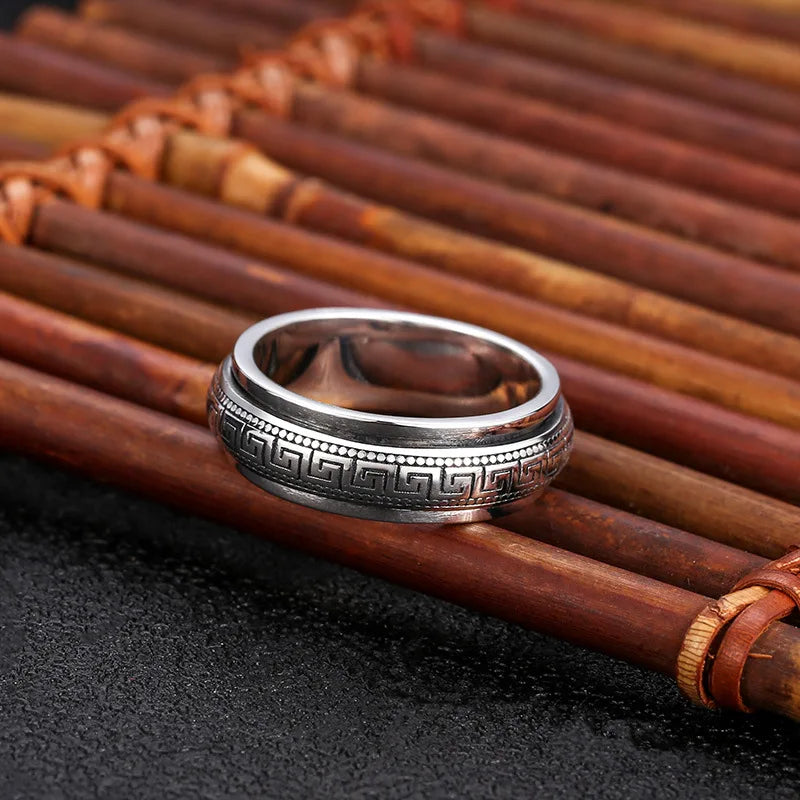 Muralis | 925 Silver | Engraved Spinner Unisex