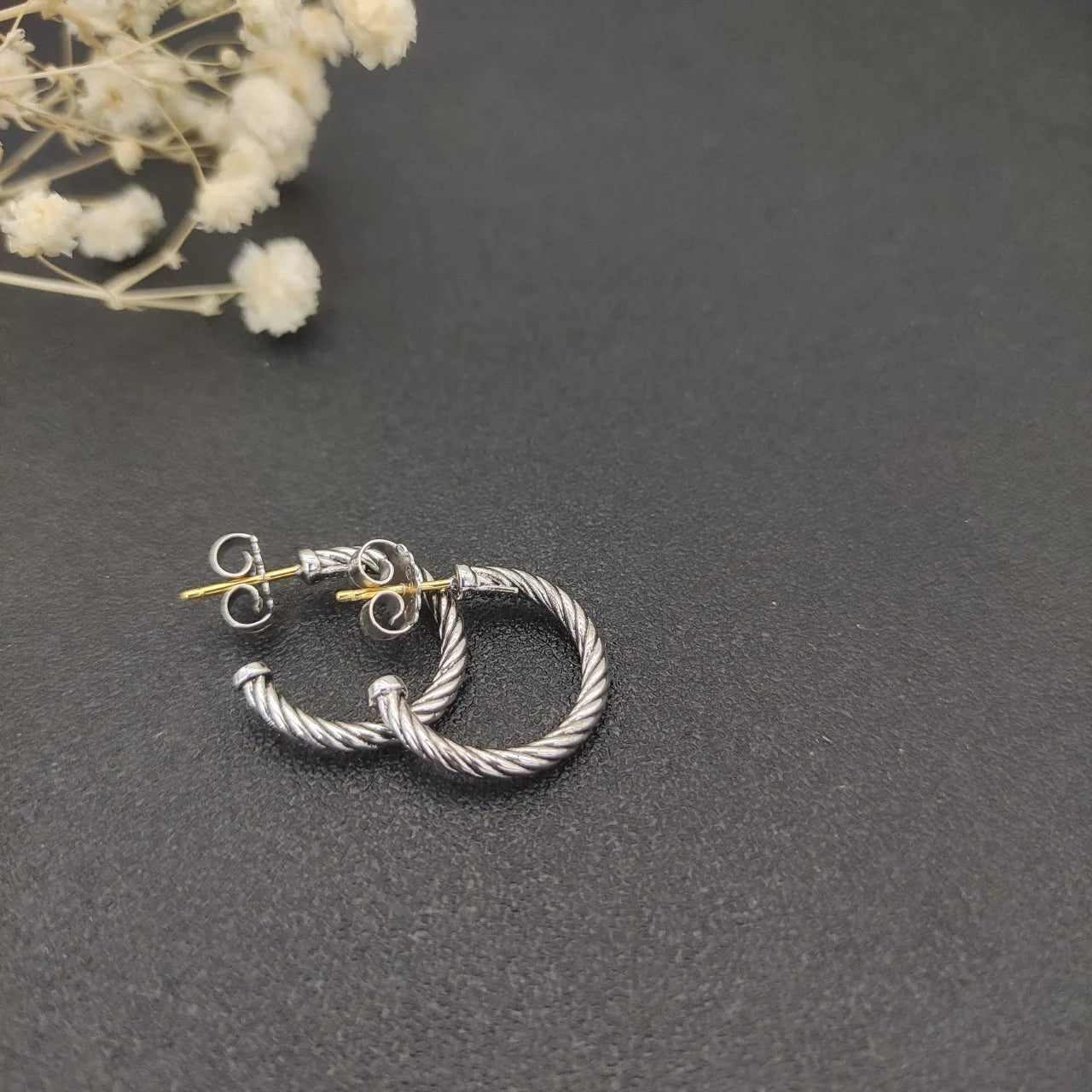 Torsenna | Silver S925 jewelry| Twisted Hoop