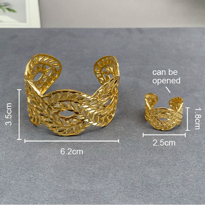 Auréliane | 18K Gold-Plated | Leafwork Set