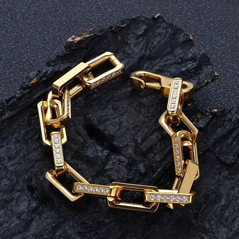 Bambozine Link | Titanium Steel | Zircon Inlay