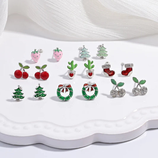 Mirabella Stud Earrings | Fruit & Holiday Trio