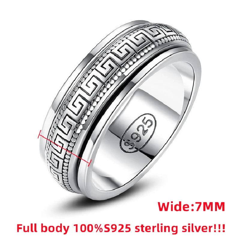 Muralis | 925 Silver | Engraved Spinner Unisex