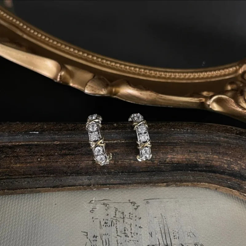 Zyrelle | Knotted Zircon Hoops