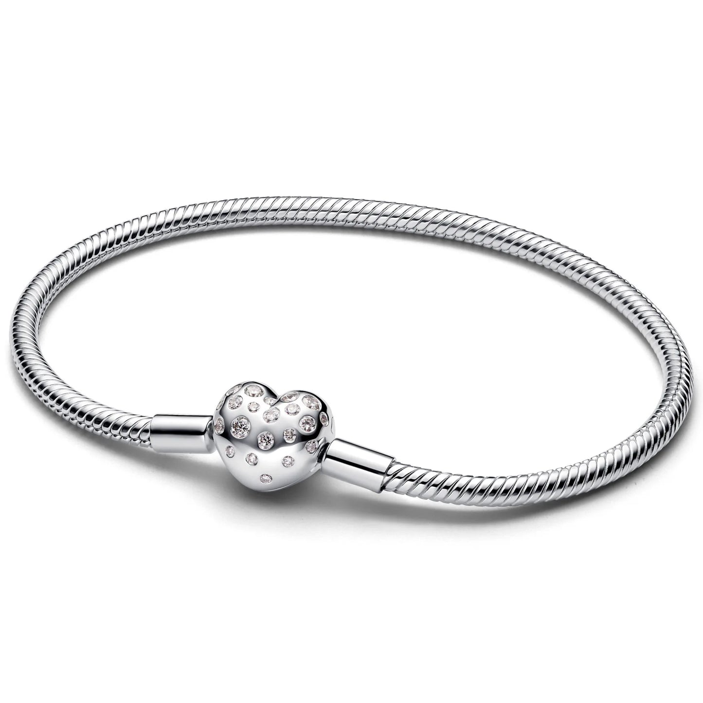 Amorvén | Sterling Silver Snake Chain with Heart