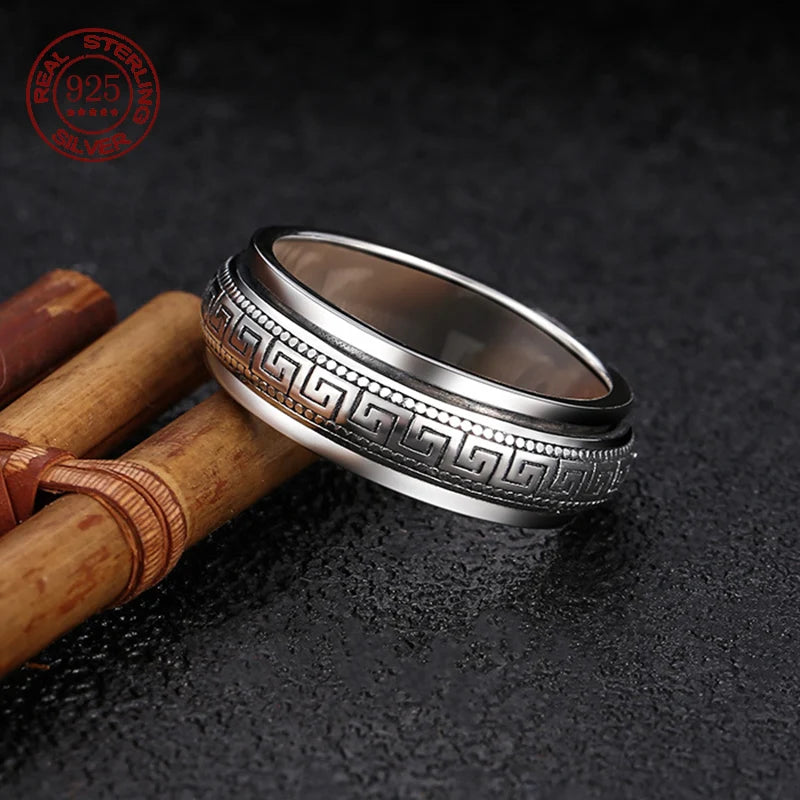 Muralis | 925 Silver | Engraved Spinner Unisex