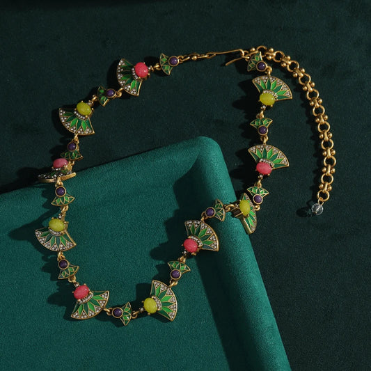 Fanoura Jewelry Set | 24K Gold Plated | Baroque Pearls & Agate