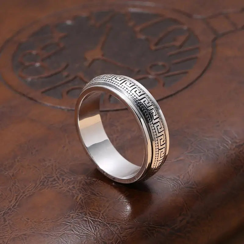 Muralis | 925 Silver | Engraved Spinner Unisex