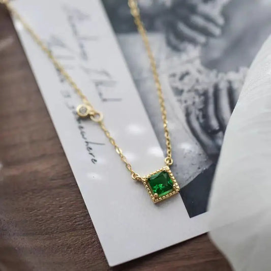 Emerald Square | 14K Gold-Plated | Zircon Glow