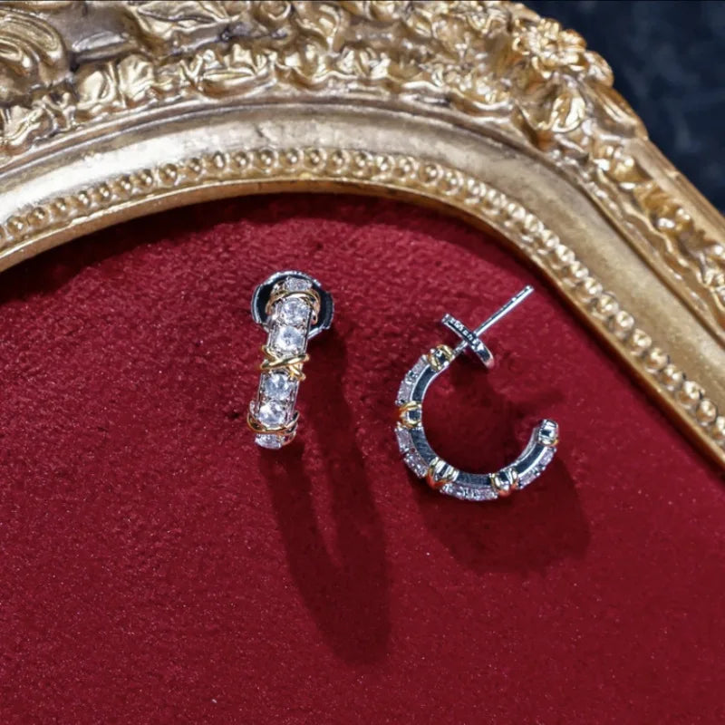 Zyrelle | Knotted Zircon Hoops