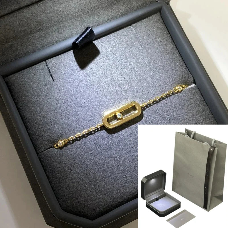 Aurévo | 925 Silver 18K Gold-Plated | Moving Stone