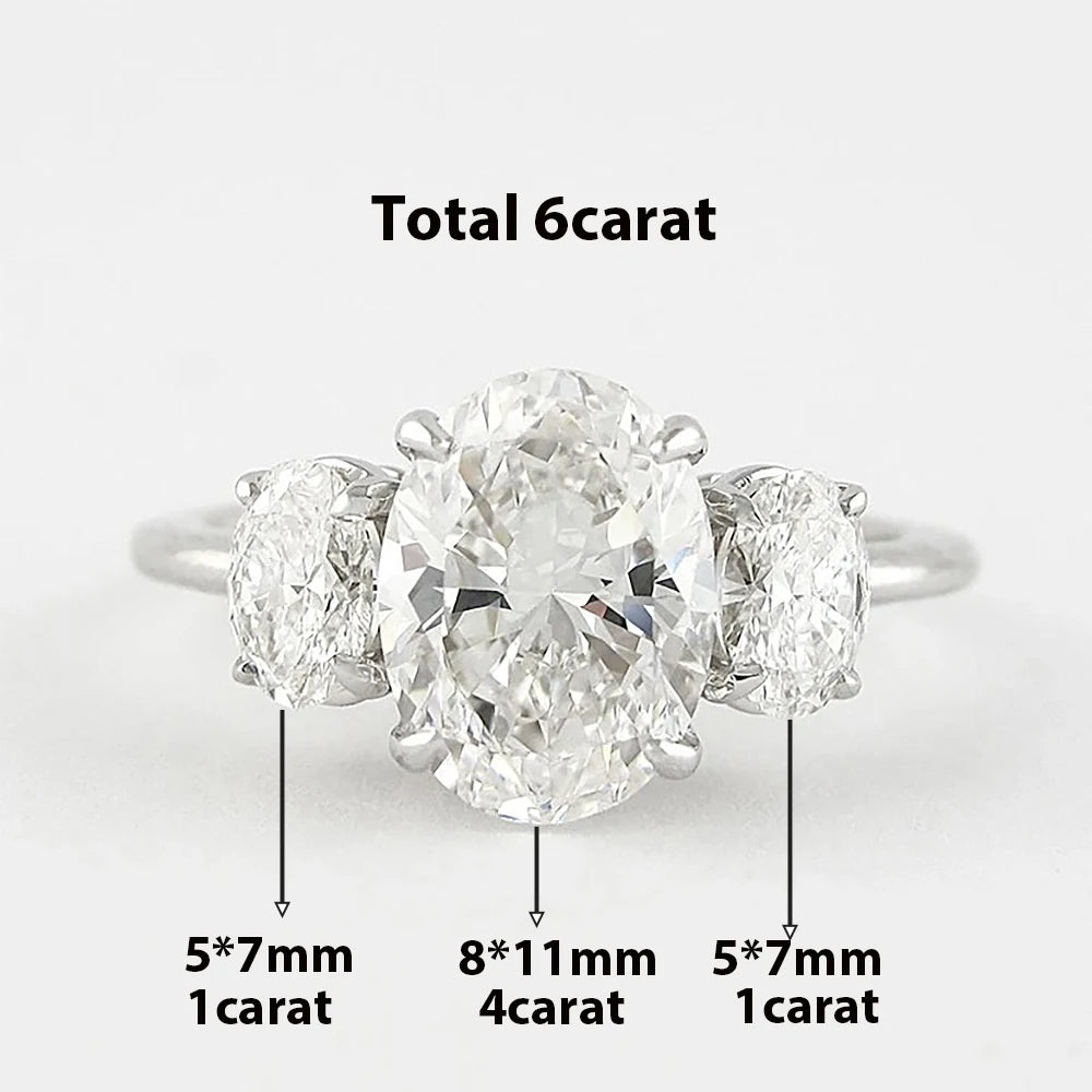 Eterna | 6 Karat Oval Moissanite Yüzük