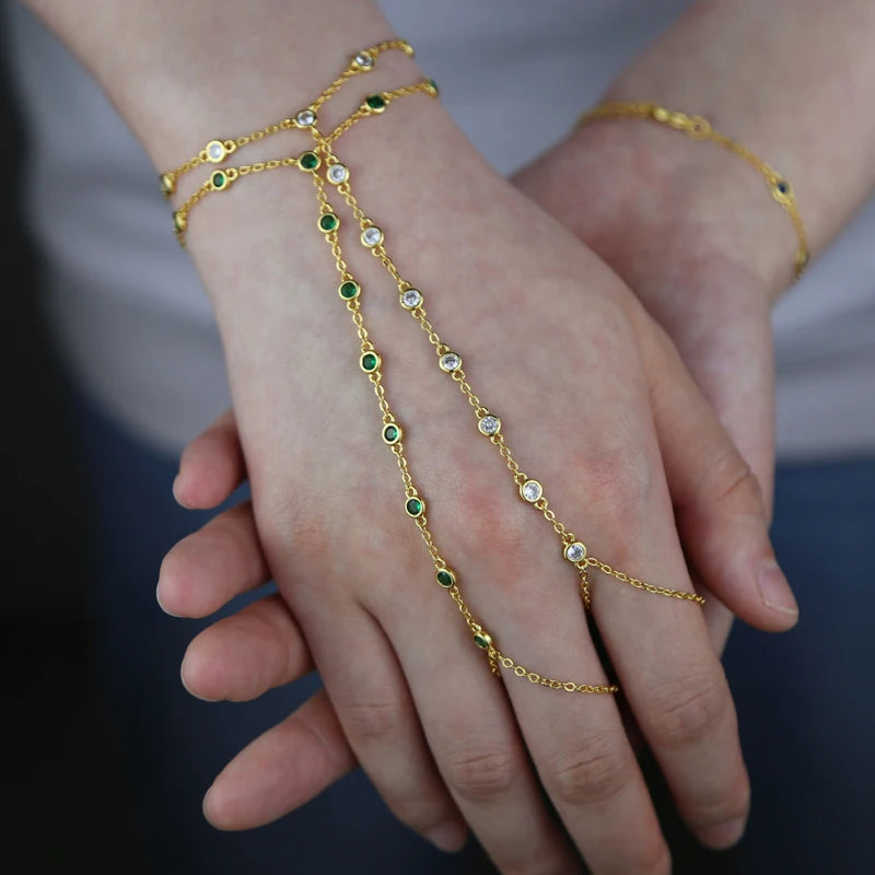 Prism | 18K Gold-Plated | Adjustable with CZ Stones