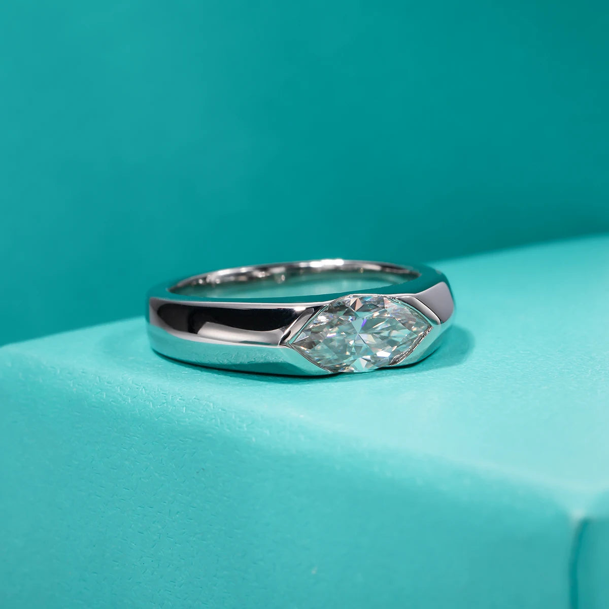 Marquessa | 1ct Moissanite | 925 Ayar Gümüş & 18K Beyaz Altın