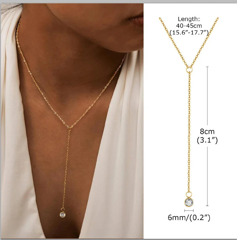 Éloria | Dainty Y-Lariat Elegance