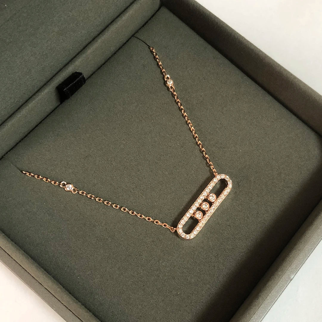 Triple Gleam | 18K Gold-Plated | Oval Necklace