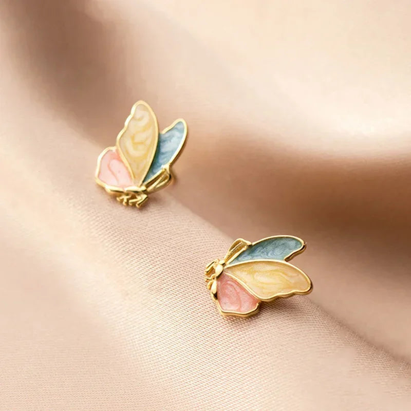 Silver Butterfly Earrings | Stud Design
