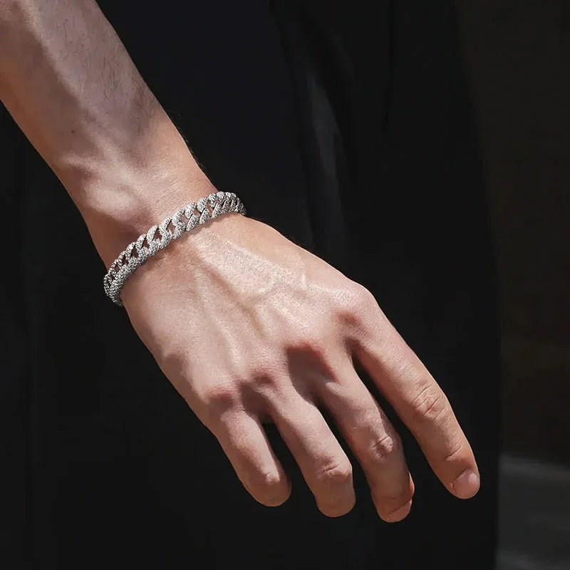 GLACIERGRIP | 925 Silver Cuban Tennis, 18K Gold-Plated