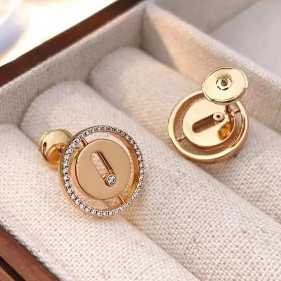 Rosé Étoile Studs | Rose Gold Jewelry | Rough Diamond Design