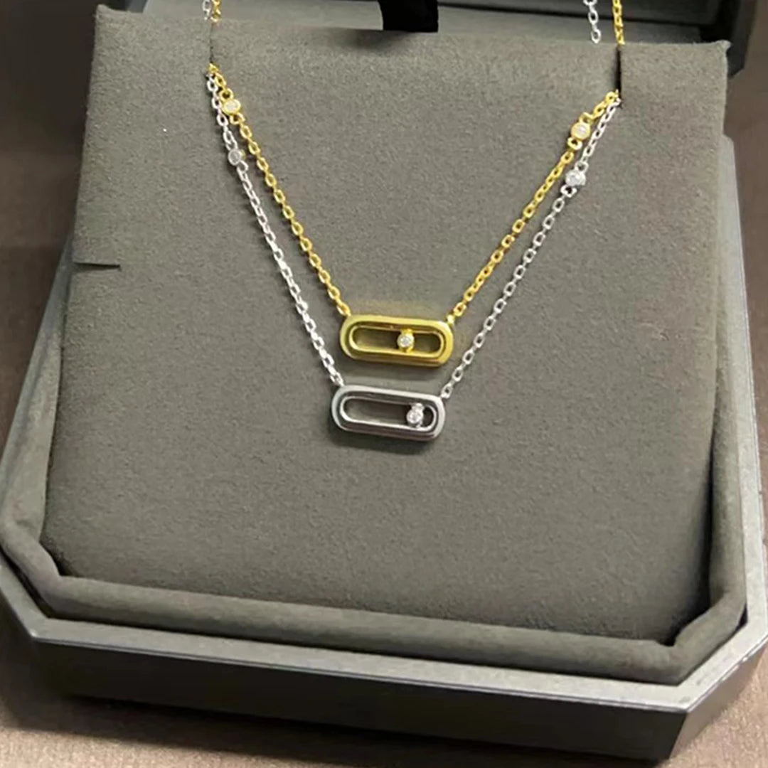 Oval Spark | 18K Gold-Plated | Zircon Necklace