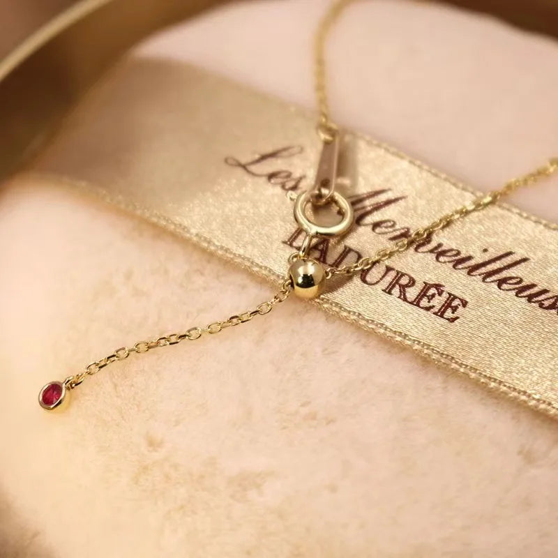 Rubesséra | مطلي ذهب 18K | سوار حجر ياقوتي
