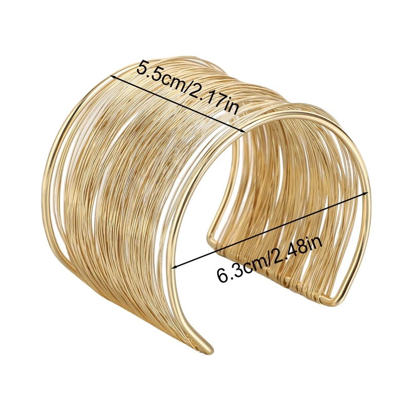 Aurévia | Gold-Tone | Sculpted Cuff