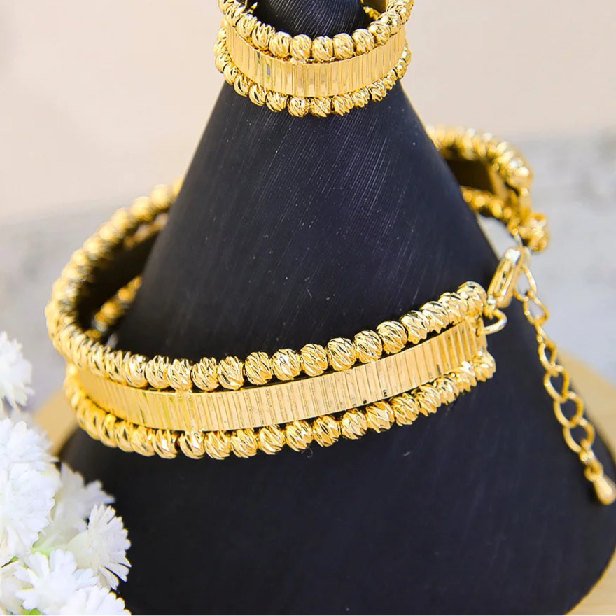 Arabesque Glow | 21K Gold-Plated | Cuff Set