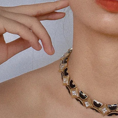 Veyra | Snake-Bone Gold Choker