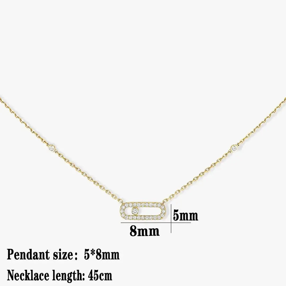 Oval Spark | 18K Gold-Plated | Zircon Necklace