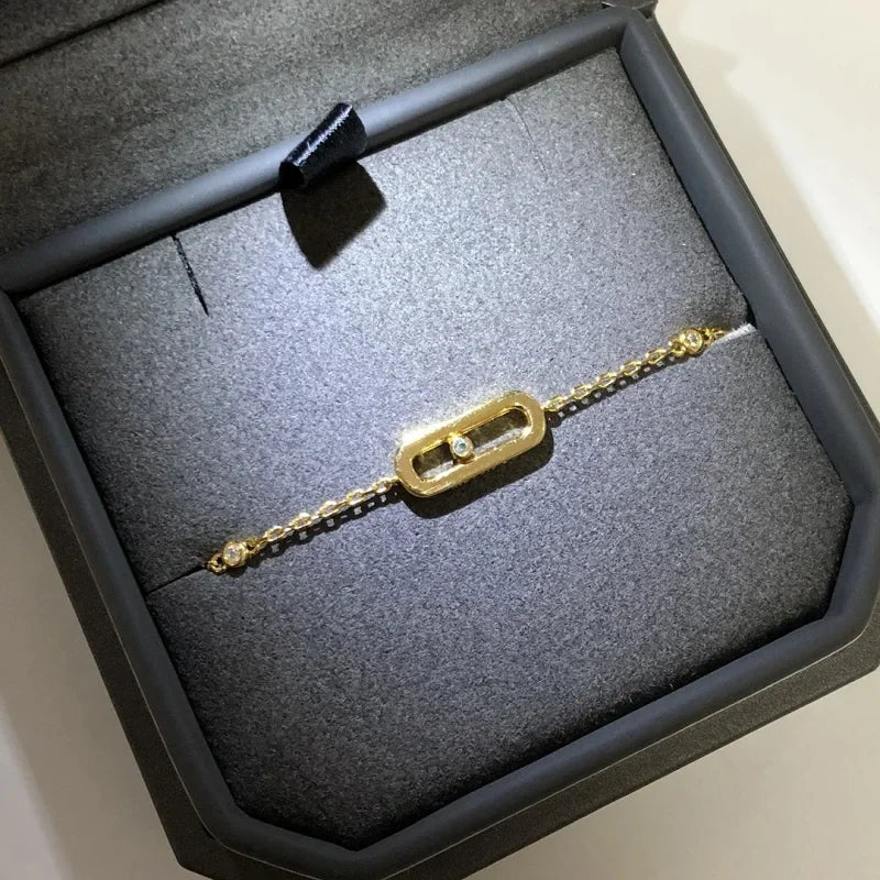 Aurévo | 925 Silver 18K Gold-Plated | Moving Stone