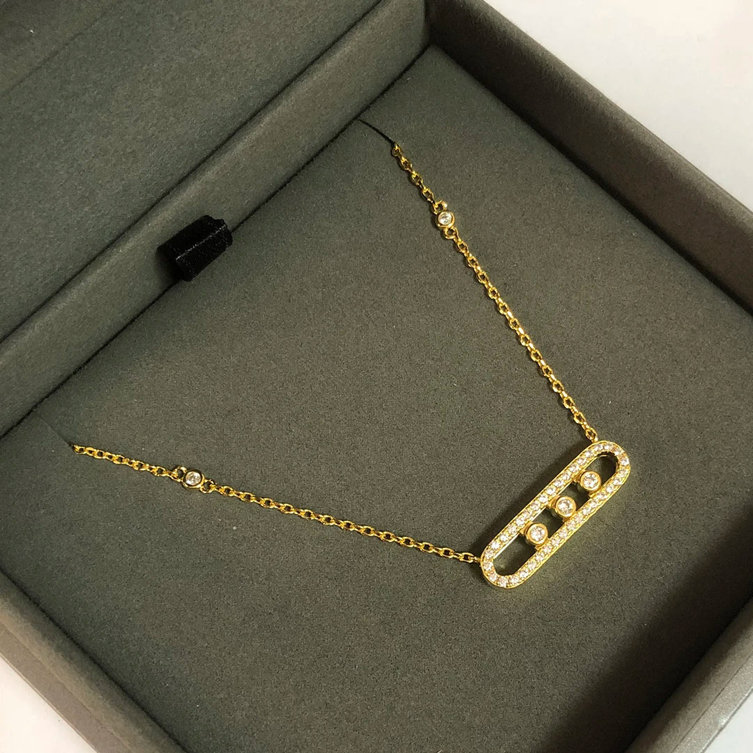 Triple Gleam | 18K Gold-Plated | Oval Necklace
