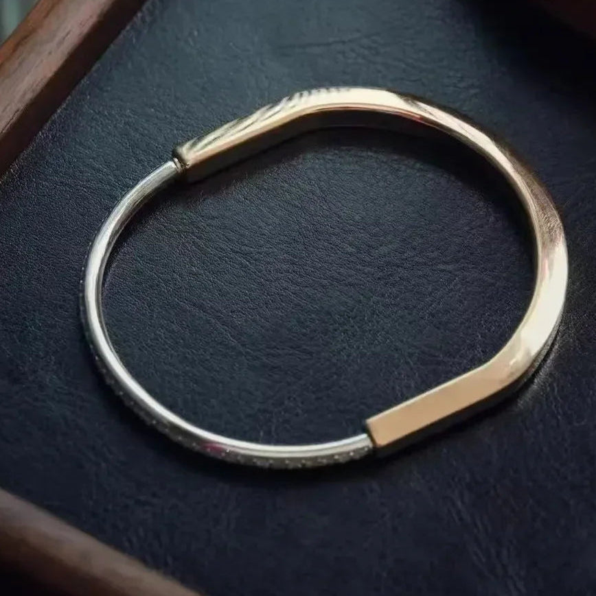 Aurion | S925 Silver | 18K Gold-Plated Bangle