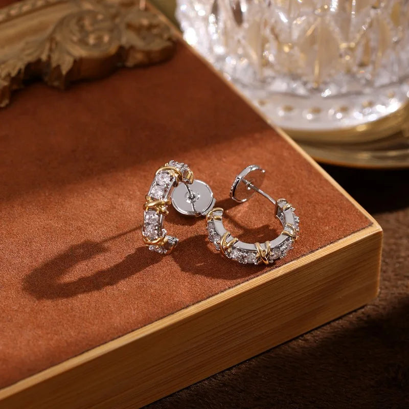 Zyrelle | Knotted Zircon Hoops