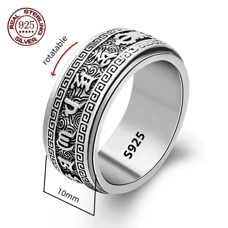 Muralis | 925 Silver | Engraved Spinner Unisex