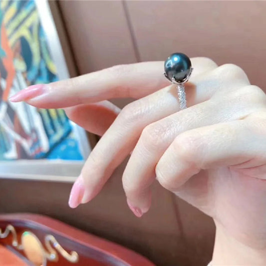 Noctéra | Black Pearl Ring