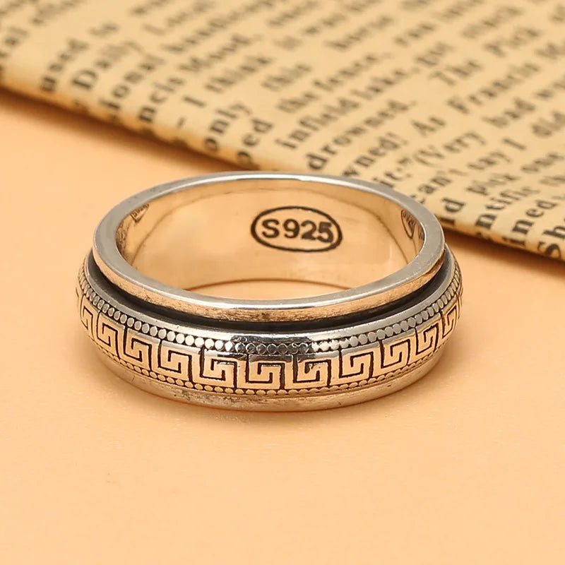 Muralis | 925 Silver | Engraved Spinner Unisex