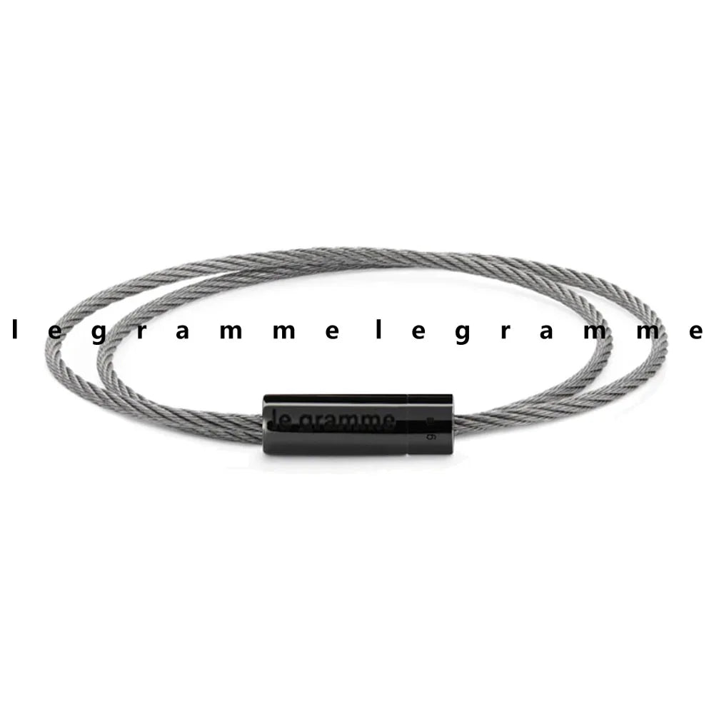 Noirvisse | Black Double-Wrap with Screw Clasp