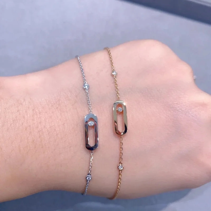 Aurévo | 925 Silver 18K Gold-Plated | Moving Stone
