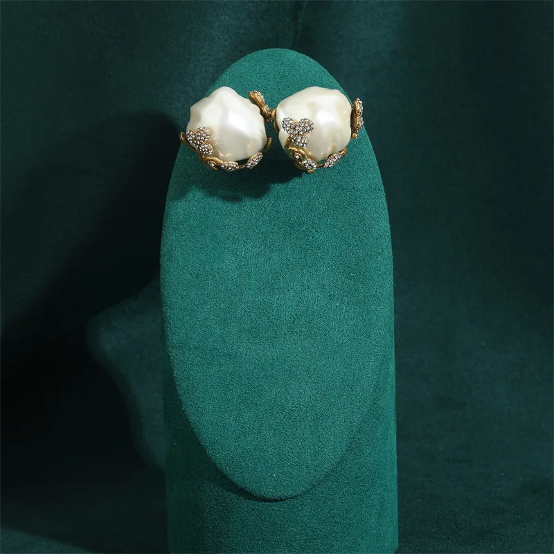 Maribelle Earrings | 24K Gold Jewelry | Baroque Freshwater Pearls