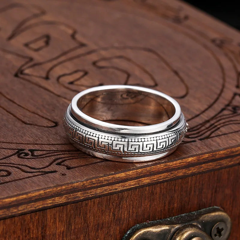 Muralis | 925 Silver | Engraved Spinner Unisex