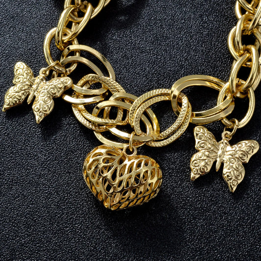 Leone Luce | 18K Gold-Plated | Butterfly & Heart Motifs