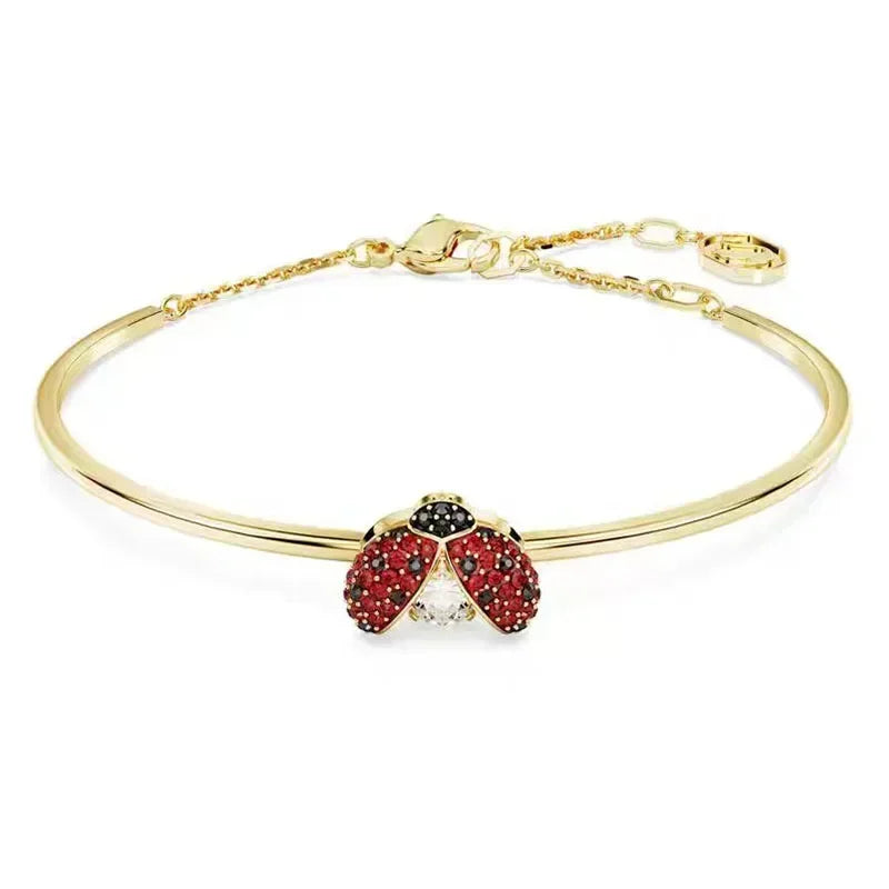 Coccinella Set | Swarovski Ladybug in Italian 925 Silver