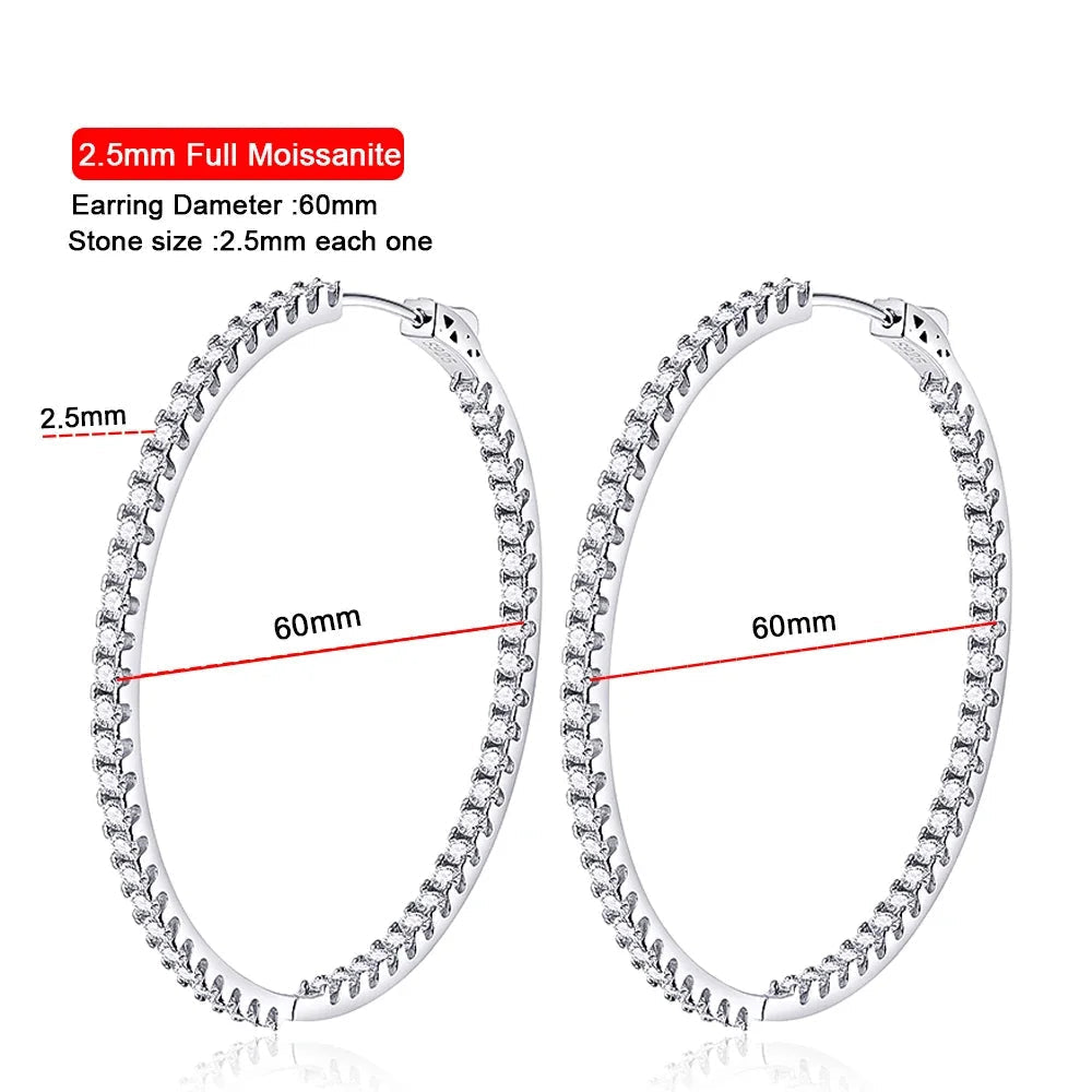 Auréline | Moissanite Hoop Brilliance